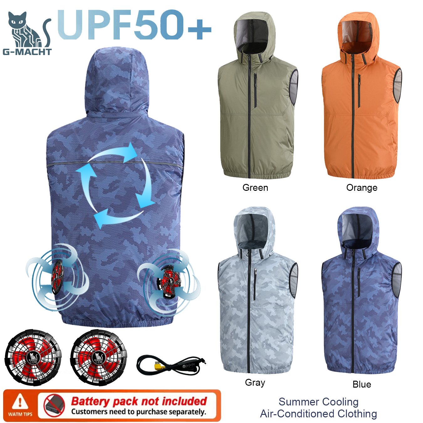 Outdoor Sport Jacket Brand - Summer Sport 12V/5V Fan Air Condition