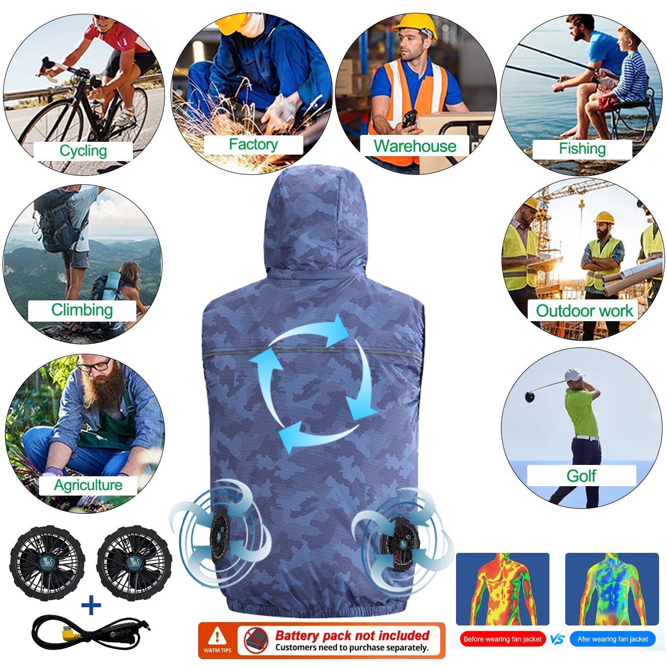 Summer Sport 12V/5V Fan Air Co - Outdoor Sport Jacket Brand review and price