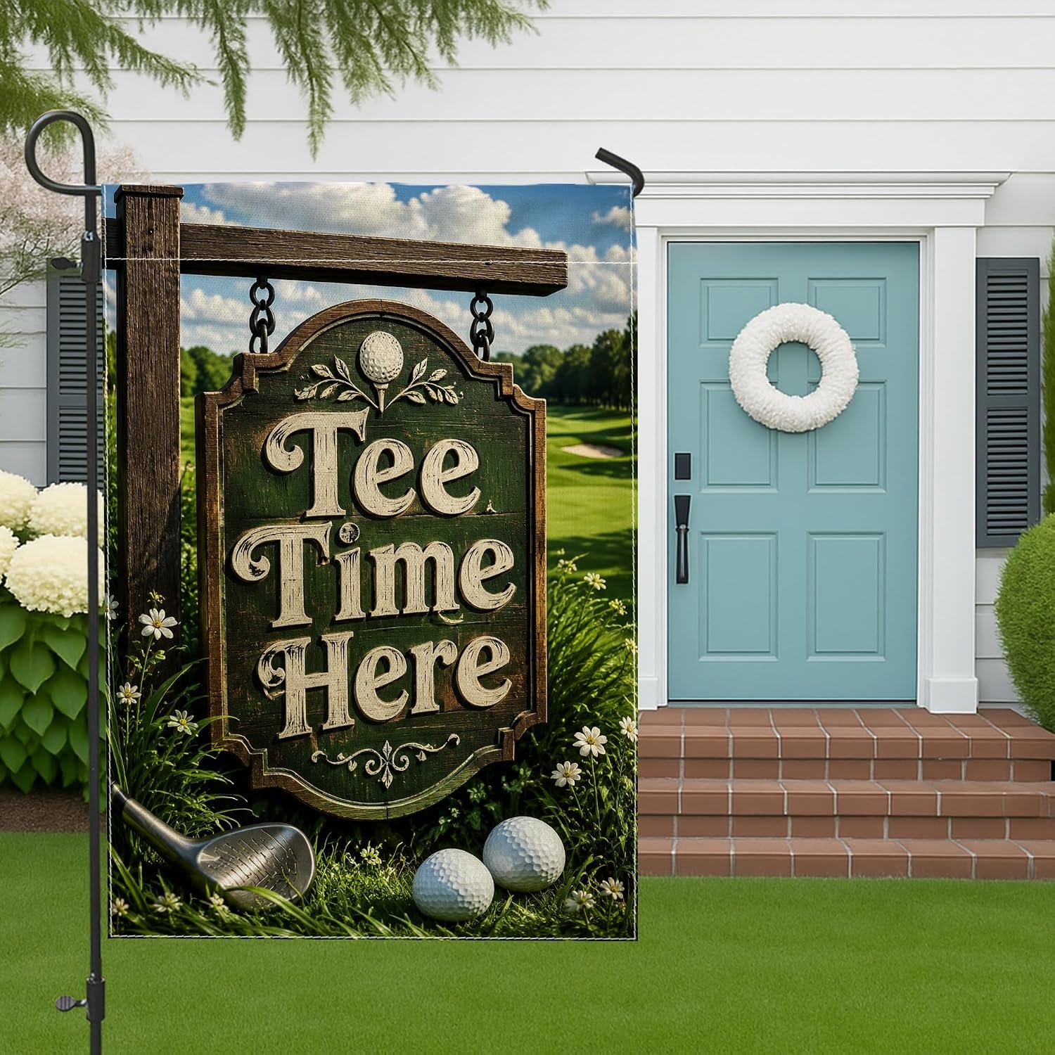 Golf Ball Garden Flag, Outdoor - Outdoor Sport Club review and price