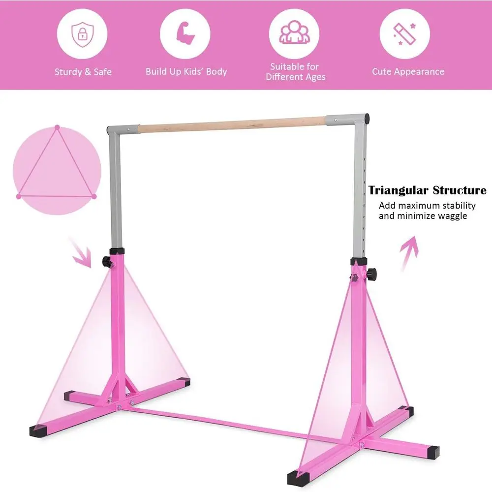 Adjustable Height Junior Gymna - Gymnastic Bar Home review and price