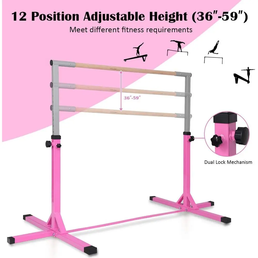 Adjustable Height Junior Gymna - Gymnastic Bar Home review and price