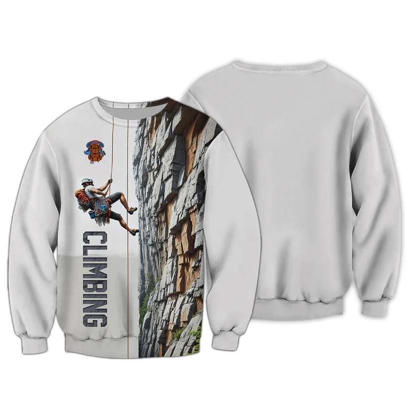 Men's 3D Climbing Print T Shir - Outdoor Sport Club review and price
