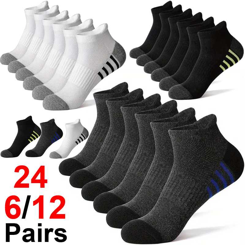 12/24Pairs Men's Sports Socks  - Outdoor Sports Activities review and price